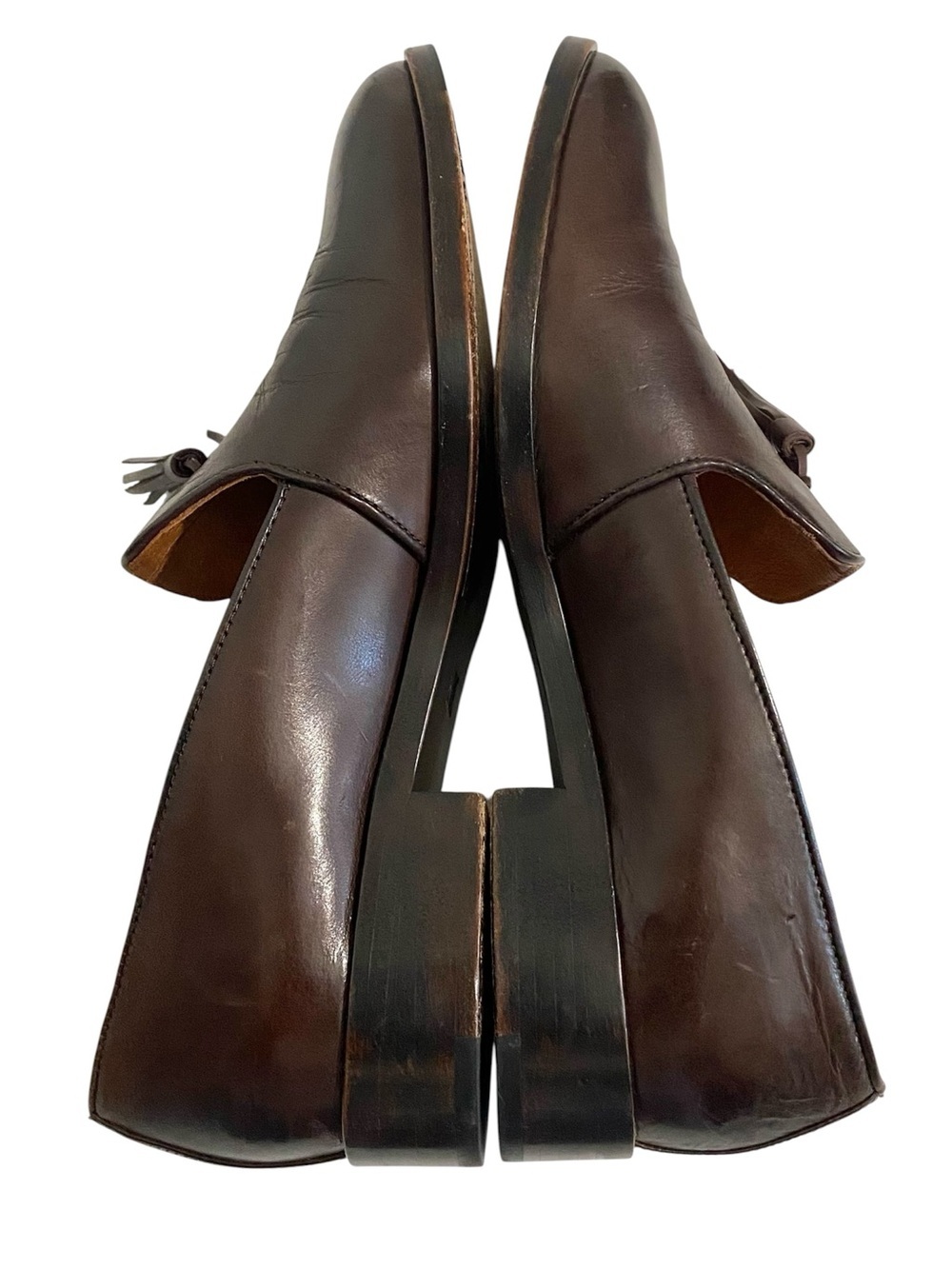 Frye Erica Venetian Leather Tassel Loafers Size 7 Preppy Classic Burgundy Brown - Picture 9 of 14